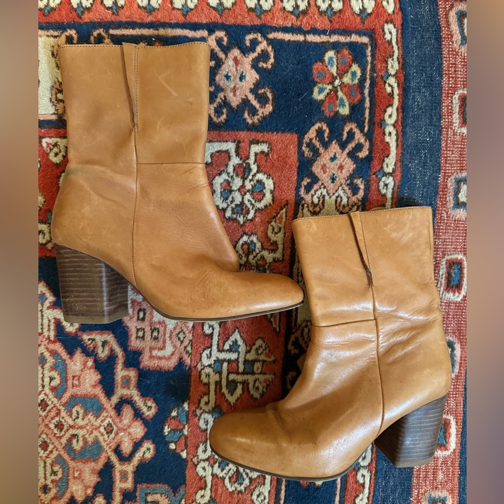 Seychelles Tan Leather Heeled Boots